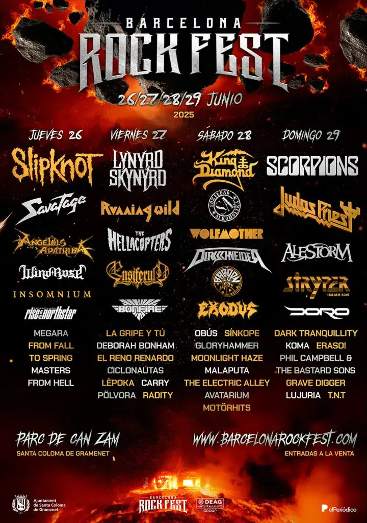 Barcelona Rock Fest 25, Santa Coloma de Gramenet el destino del Rock