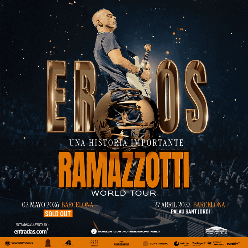 «Eros Ramazzotti amplía su gira mundial con tres nuevas fechas en España para 2027»